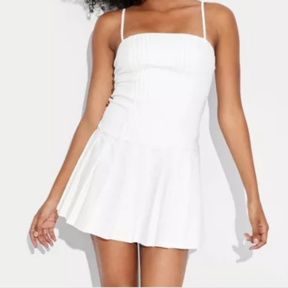 Wild Fable White Drop Waist Mini Tennis Dress